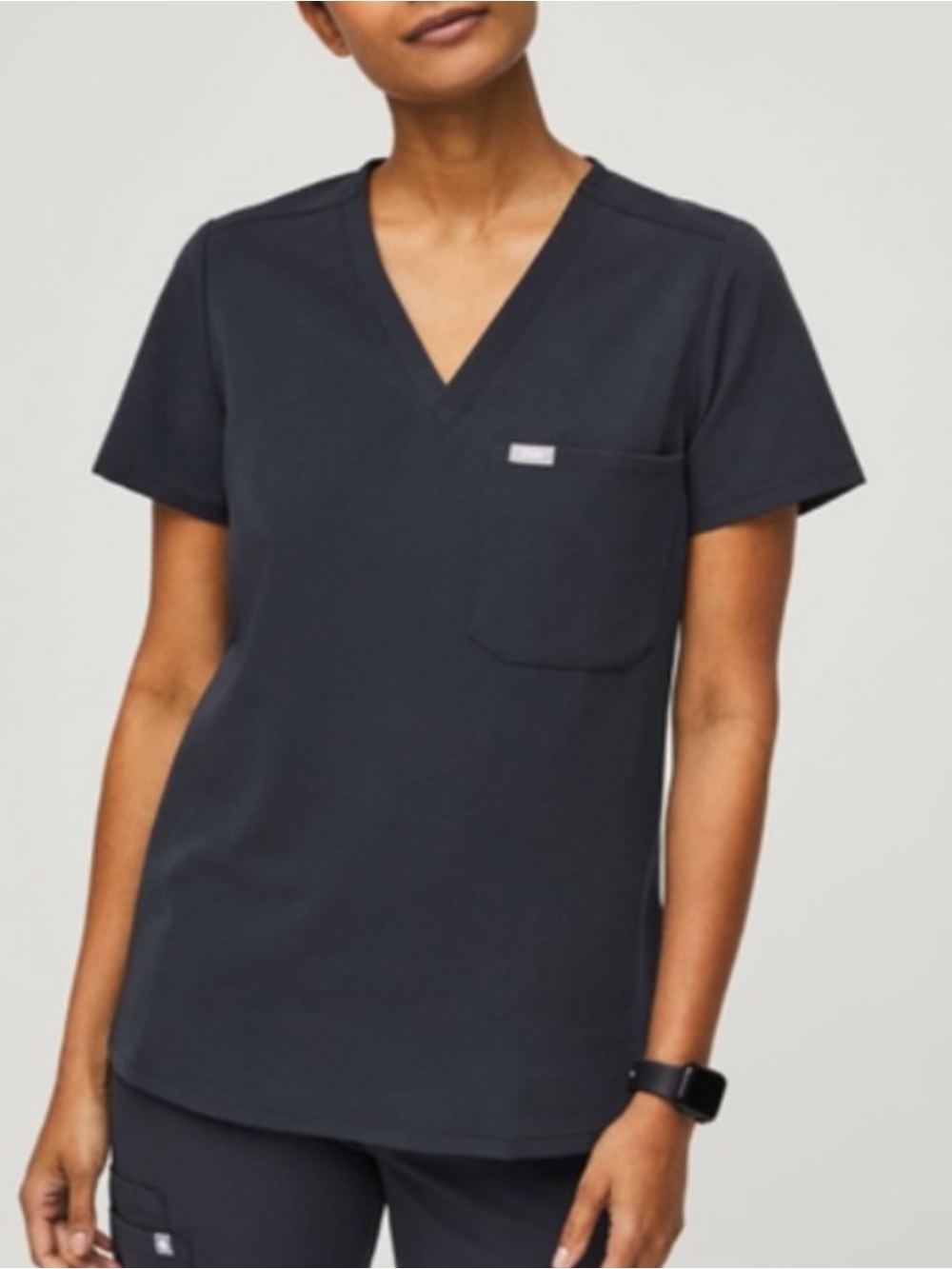 FIGS Night Sky Blue Grey Catarina One-Pocket Scrub Top Size Small